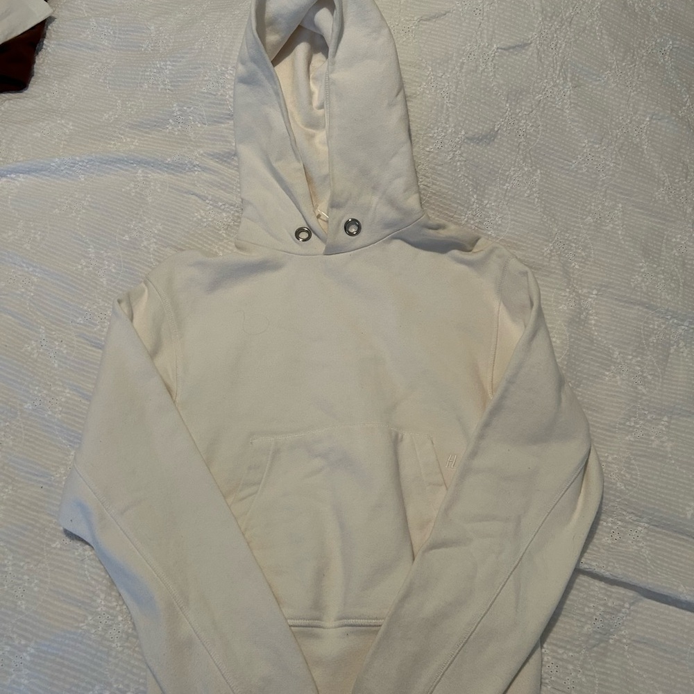 Helmut Lang Cream Hoodie Sweater